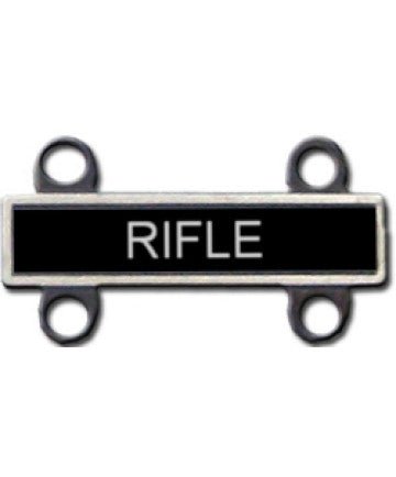 Rifle Qualification Bar in silver oxide