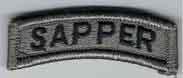 Sapper Tab in Army ACU with Velcro - Saunders Military Insignia