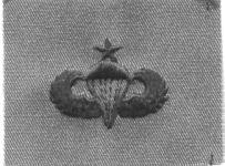 Senior Parachutist, Badge, cloth, Subdued - Saunders Military Insignia