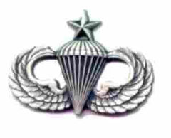 Senior Parachutist wing in silver OX finish - Saunders Military Insignia