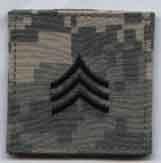 Sergeant Army ACU Rank with Velcro - Saunders Military Insignia