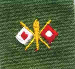 Signal Corps Badge, cloth, Olive Drab
