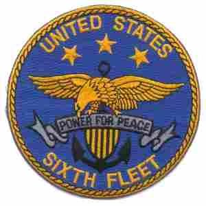 Sixth Fleet  US Navy Patch