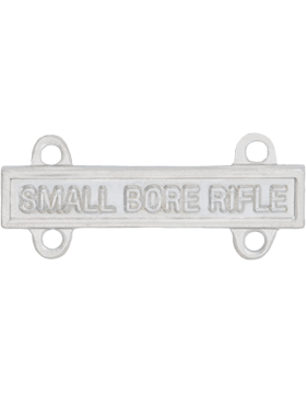 Small Bore Rifle Qualification Bar in Silver Oxide - Saunders Military Insignia