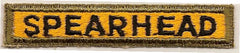 Spearhead Tab Tab, Cut Edge Khaki Twill d - Saunders Military Insignia