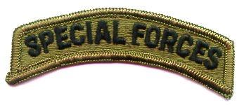 Special Forces Tab in green subded