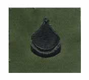 Specialist 5 (S5) subued Army Collar Chevron