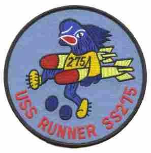 SS Runner SS275 Navy Submarine Patch - Saunders Military Insignia