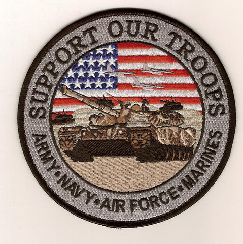 Support Our Troops 5 Inch Cloth Patch - Saunders Military Insignia