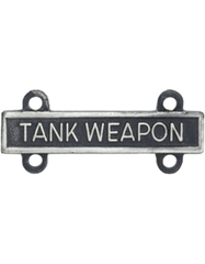 Tank Weapon Qualification Bar or Q Bar in silver oxide - Saunders Military Insignia