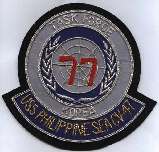 Task Force 77 USS Philippine SEACV-47 Navy Aircraft Carrier Patch