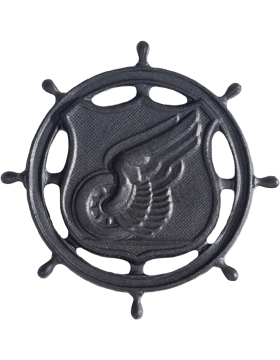 Transportation Officer Army branch of service badge in black metal