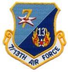 US Air Force 713th Wing Uniform Patch - Saunders Military Insignia