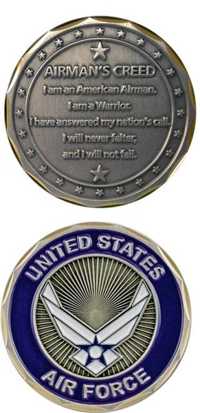 US Air Force Airman's Creed challenge coin