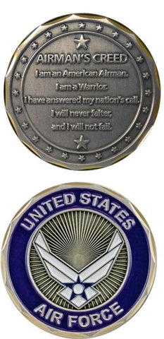 US Air Force Airman's Creed challenge coin - Saunders Military Insignia