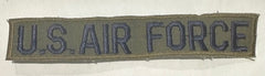 US Air Force Branch Tape in Green Subdued cloth with blue letters - Saunders Military Insignia