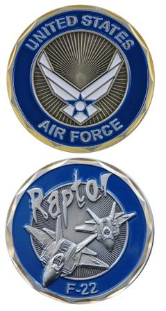US Air Force F-22 challenge coin