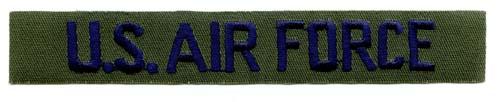 US Air Force Branch Tape in Green Subdued cloth