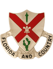 US Army 124th Infantry Battalion Florida Army National Guard Unit Crest - Saunders Military Insignia