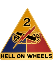 US Army 2nd Armored Division unit crest 'Hell on Wheels' - Saunders Military Insignia