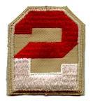 US Army 2nd Army Patch in twill fabric
