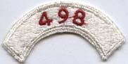US Army 498th Uniform patch in to a tab - Saunders Military Insignia