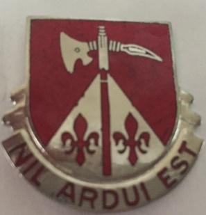 US Army 538th Engineer Battalion Unit Crest (NIL ARDUI EST) - Saunders Military Insignia