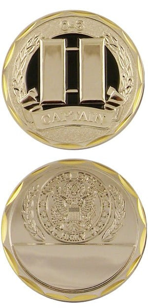 US Army Captain rank insignia challenge coin