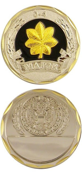 US Army Major rank insignia challenge coin