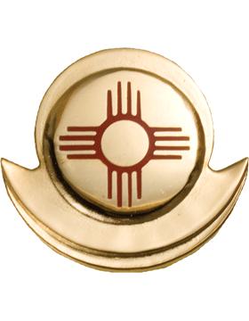 US Army New Mexico State Headquaters National Guard Unit Crest with Two Post Pins and Metal Clutches