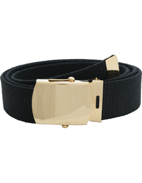 US Army Spec Cotton Belt with Buckle and Tip in brass - Saunders Military Insignia