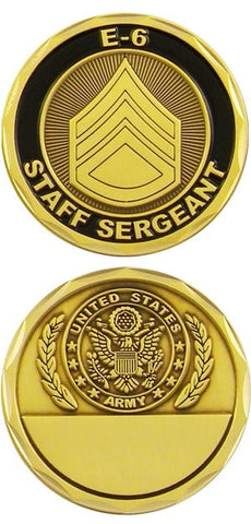 US Army Staff Sergeant E6 Challenge coin - Saunders Military Insignia