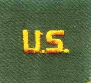US Letters, Badge, cloth, Olive Drab - Saunders Military Insignia