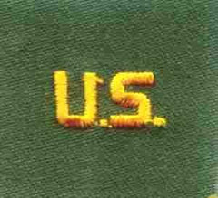 US Letters, Badge, cloth, Olive Drab - Saunders Military Insignia