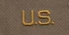 US Letters sew on cloth badge Badge, cloth, Khaki - Saunders Military Insignia