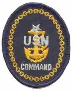 US Navy Senior Advisor E8 Navy Command Badge in to a cloth patch