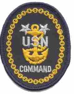 US Navy Senior Advisor E9 Command Badge into a cloth patch - Saunders Military Insignia