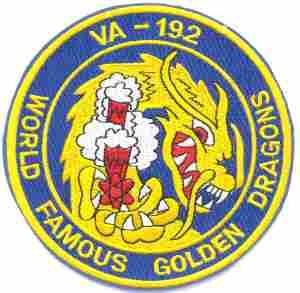 US Navy VA192 Golden Dragon Navy Attack Squadron patch - Saunders Military Insignia