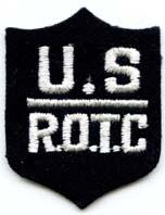 US ROTC Shield White color patch in felt - Saunders Military Insignia