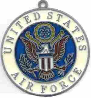 USAF Suncatcher Glass and metal Logo