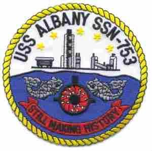 USS Albany SSN753 Navy Submarine Patch