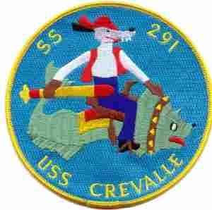 USS CREVALLE Navy Submarine Patch - Saunders Military Insignia