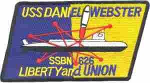 USS Daniel Webster SSBN 626 Navy Submarine Patch