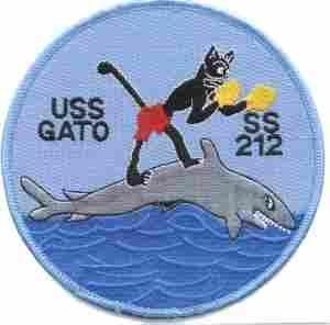 USS GATO SS212 US Navy Submarine Patch