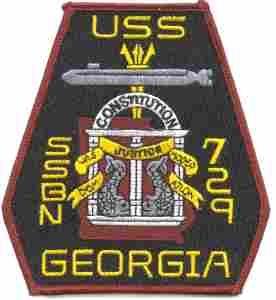 USS GEORGIA SSBN729 Navy Submarine Patch - Saunders Military Insignia