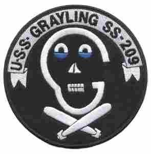 USS Grayling SS209 Navy Submarine Patch - Saunders Military Insignia