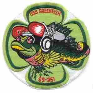 USS Greenfish SS 351 Navy Submarine Patch