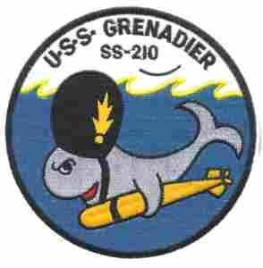 USS Grenadier (SS210) Navy Submarine Patch - Saunders Military Insignia