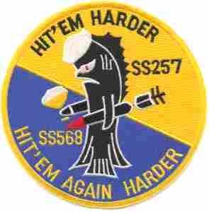 USS HARDER USS257 Navy Submarine Patch - Saunders Military Insignia