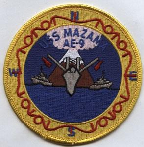 USS Mazama AE-9 Navy Submarine Patch